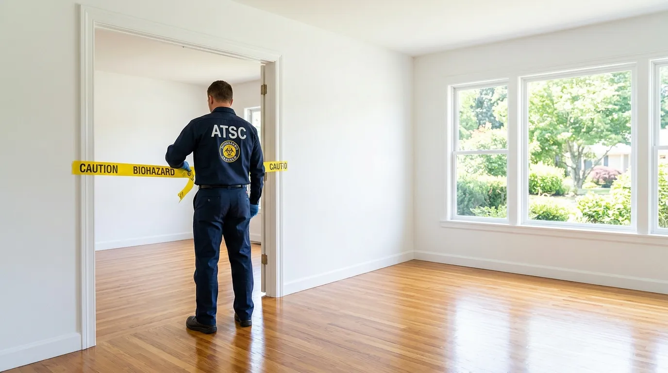 Certified biohazard cleanup crew performing Decomposition Cleanup in Naugatuck